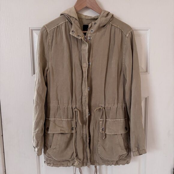 Sanctuary Womens Spring Parka Utility Jacket  XS Tan Outdoors Classic Athleisure - Picture 2 of 11
